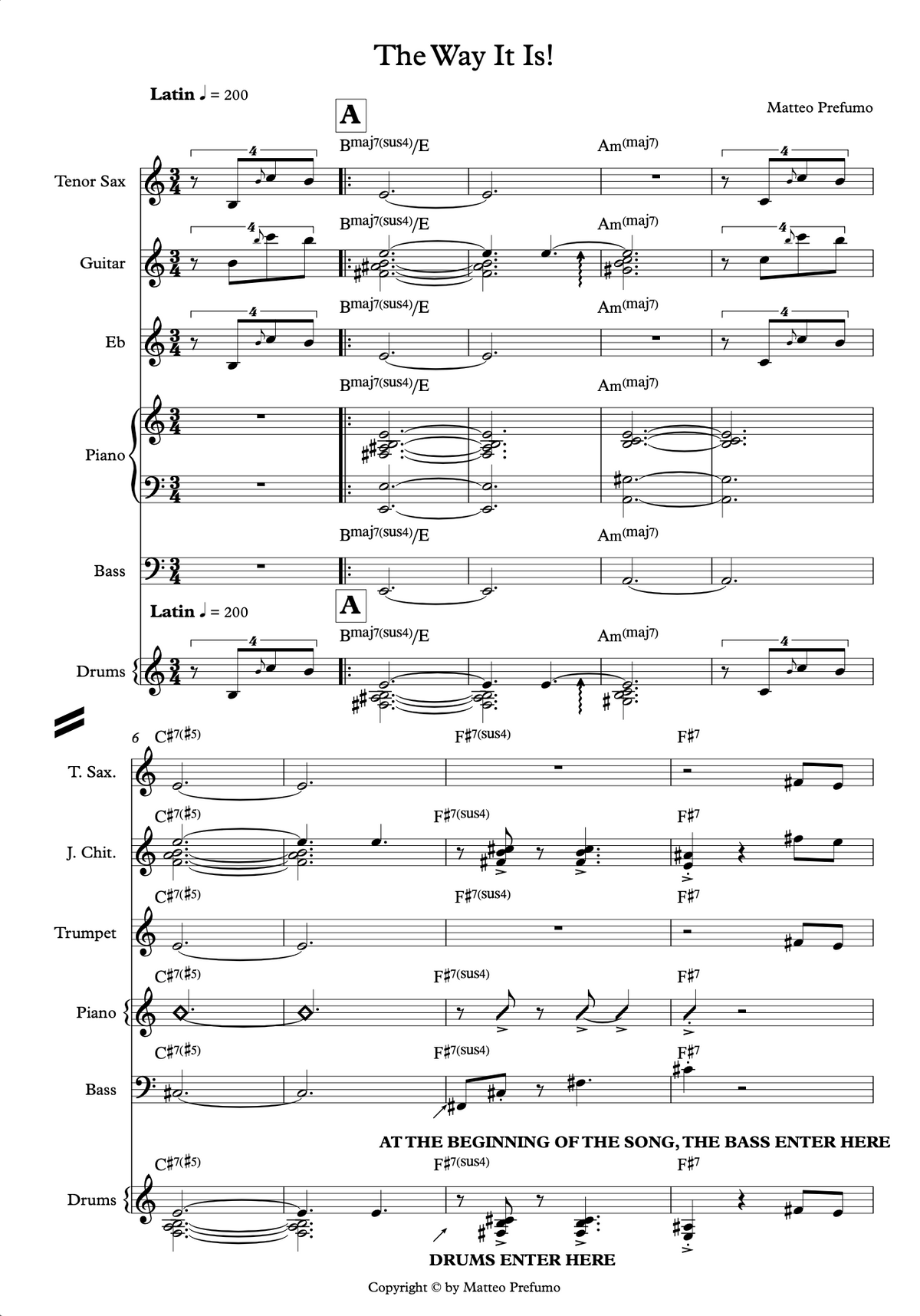 The Way It Is! — Full Score & Parts